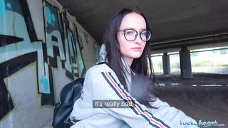 Public Agent Sexy Czech Body Drilled Below Public Bridge