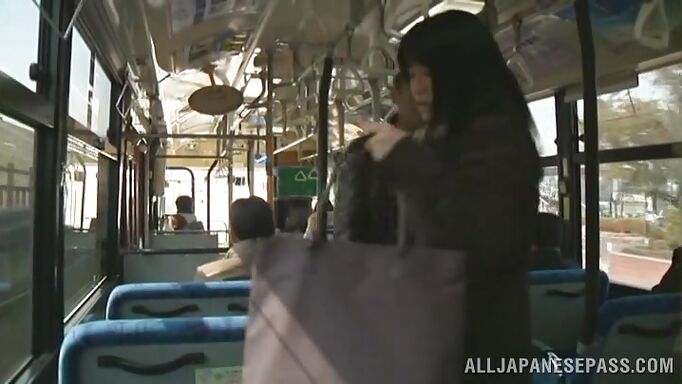 Hidden Handjob On The Bus