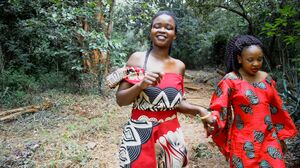 Ebony Fairies Forrest Outdoor Lesbian Make Out During M