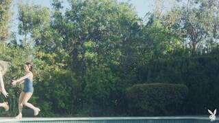 Charly Summer And Jazlyn Ray In Several Different Playboy Outdoor Lesbian Scenes