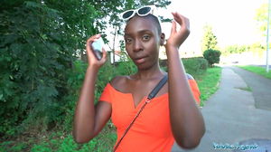 Public Agent Dark Hued Model Zaawaadi Taken Into The Woods For Rock Hard Outdoor Plowing