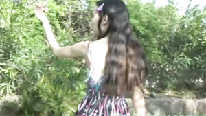 Tiny Tabby Rubbing And Waking Off Dildo Outdoor