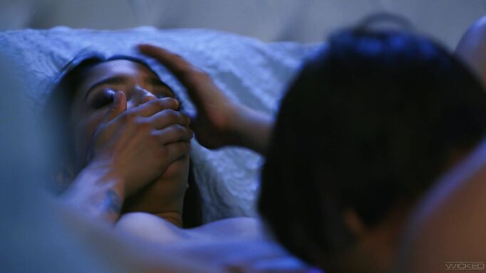 Petite Tattooed Babe Gets A Good Pounding Before Sleeping