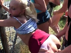 Skinny Bitches Fucked Outdoors