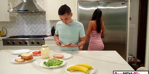 Latina Teen Stepsis Annoys Stepbro Till He Pounds Her Hairy Pussy