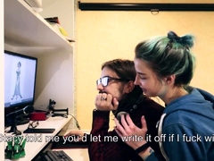 Stepsister Rewards Nerdy Stepbro With A Blowjob For His Phys