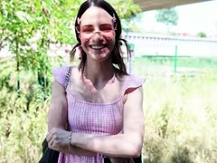 GERMAN SCOUT   Petite Teen With Long Labia At Outdoor Fuck