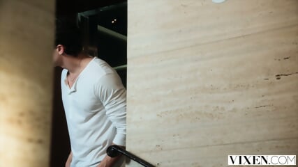 VIXEN Cock Crazy Boss Lady Megan Mistakes Can't Keep Her Hands Off Model's Huge Dick