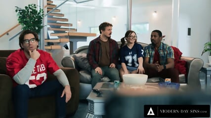 MODERN DAY SINS Wild 18yo Cutie Fucks With Her Stepdad's Friend Behind His Back