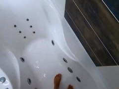 Big Ass Black Teen's Solo Shower Footjob On Webcam